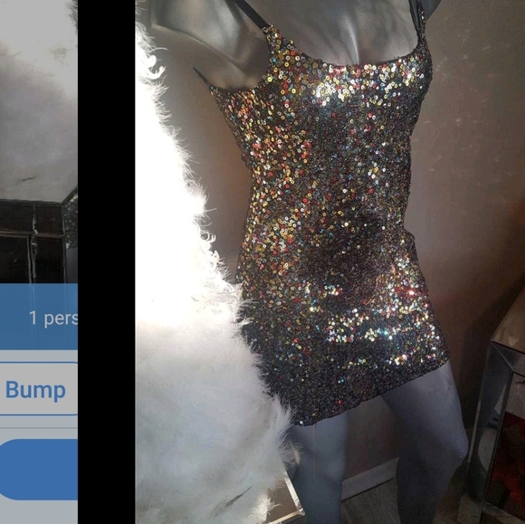 Colorful sequin dress. S - Picture 2 of 3